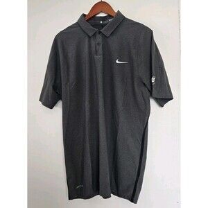 Nike Tiger Woods Shirt Mens L Philadelphia Eagles NFL Grey Golf Casual Polo